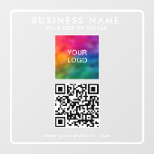 Aangepaste QR-code Zakelijk Logo Tekst Eenvoudig Raamsticker (Vel)