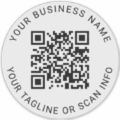 Aangepaste QR-code Zakelijke Auto Vinyl Decal Sticker (Voorkant)
