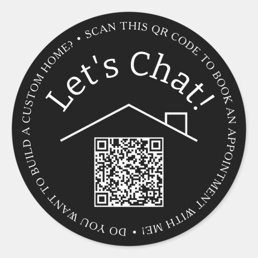 Aangepaste QR-code zakelijke marketing ronde Stick Sticker (Voorkant)