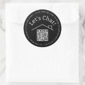 Aangepaste QR-code zakelijke marketing ronde Stick Sticker (Tas)