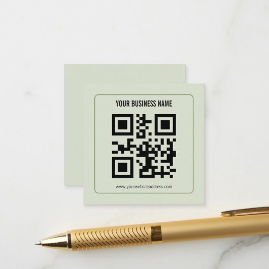 Aangepaste QR-code zakelijke naam sjabloon (Voorkant / Achterkant in situ)