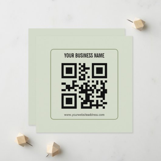 Aangepaste QR-code zakelijke naam sjabloon (Voorkant / Achterkant in situ)