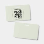 Aangepaste QR-code zakelijke naam sjabloon Badge (Voor- en achterkant)