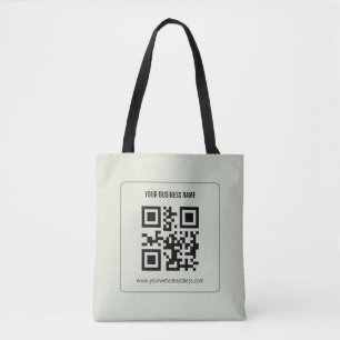 Aangepaste QR-code zakelijke naam sjabloon Draagtas