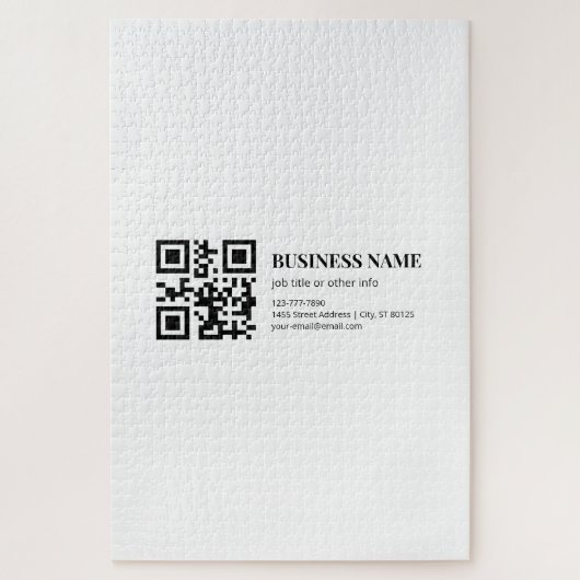 Aangepaste QR-code zakelijke naam sjabloon Legpuzzel (Verticaal)