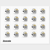 Aangepaste QR-code zakelijke stickers (Vel)