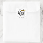 Aangepaste QR-code zakelijke stickers (Tas)