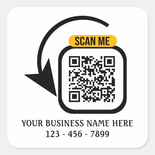 Aangepaste QR-code zakelijke stickers (Voorkant)