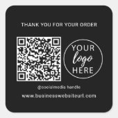 Aangepaste QR-code Zakelijke Vierkante Sticker (Voorkant)