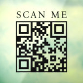 Aangepaste QR-code zakelijke winkel winkelpui boet Raamsticker (Vel 3)