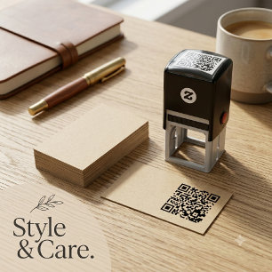 Aangepaste QR-code zelfinkende stempel 1,5 x 1,5 i