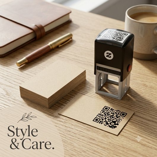 Aangepaste QR-code zelfinkende stempel 1,5 x 1,5 i