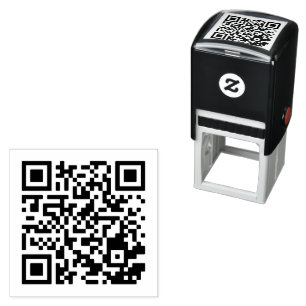 Aangepaste QR-code Zelfinktstempel 1,5 x 1,5 inch Zelfinktende Stempel