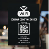 Aangepaste QR-code Zwart-wit internetwachtwoord Poster