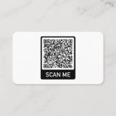 Aangepaste QR-code zwart-wit visitekaartjes (Achterkant)