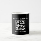 Aangepaste Qr-code zwarte eenvoudige Mok koffiehan (Center)
