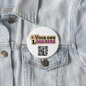 Aangepaste qr-codeknop ronde button 7,6 cm (In situ)