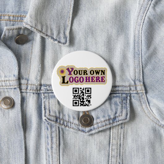 Aangepaste qr-codeknop ronde button 7,6 cm (In situ)
