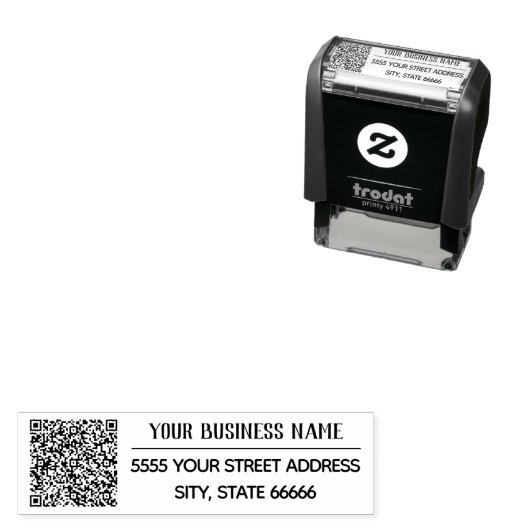 Aangepaste QR-codenaam Aangepaste tekst Adresstemp Zelfinktende Stempel (In situ)