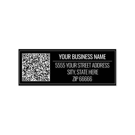 Aangepaste QR-codenaam Adres Kleur Rubber Stamp Rubberstempel (Afrduk)