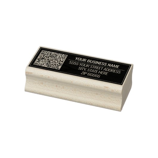 Aangepaste QR-codenaam Adres Kleur Rubber Stamp Rubberstempel (Stempel)