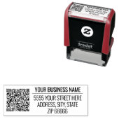 Aangepaste QR-codenaam Adres Moderne ontwerpstempe Zelfinktende Stempel (In situ)