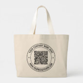 Aangepaste QR-codenaam Canvas tas promotiemateriaa (Achterkant)