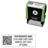 Aangepaste QR-codenaam Retouradres Stempel Sjabloo (In situ)