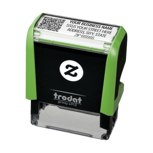 Aangepaste QR-codenaam Retouradres Stempel Sjabloo (Product)