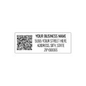Aangepaste QR-codenaam Retouradres Stempel Sjabloo (Design)