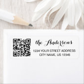 Aangepaste QR-codenaam Tekst Retouradres Etiket (Insitu)