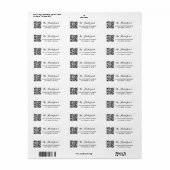 Aangepaste QR-codenaam Tekst Retouradres Etiket (Full Sheet)
