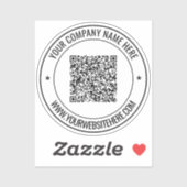Aangepaste QR-codenaam Website Promotiesticker Sticker (Vel)