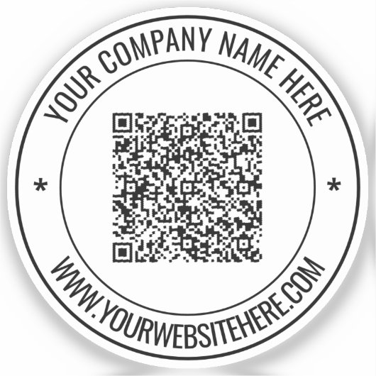 Aangepaste QR-codenaam Website Promotiesticker Sticker (Voorkant)