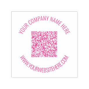 Aangepaste QR-codenaam Website Ronde stempel