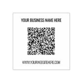 Aangepaste QR-codenaam Website Rubber Stamp Rubberstempel (Afrduk)