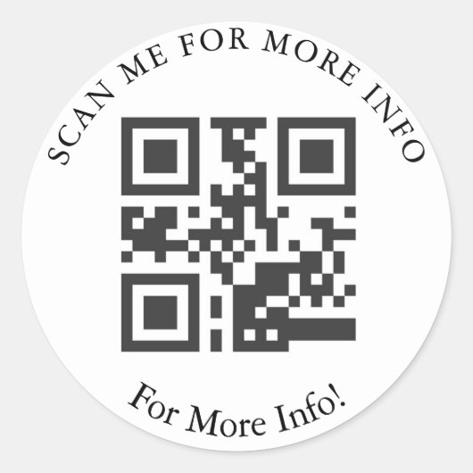 Aangepaste QR-codes Ronde Sticker (Voorkant)