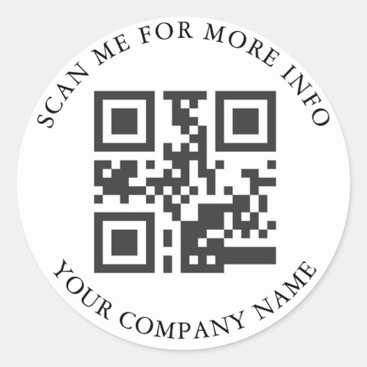 Aangepaste QR-codes Ronde Sticker (Voorkant)