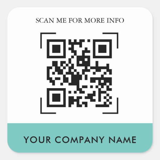Aangepaste QR-codes Vierkante Sticker (Voorkant)