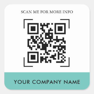 Aangepaste QR-codes Vierkante Sticker