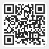 Aangepaste QR-codes Vierkante Sticker (Voorkant)