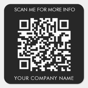 Aangepaste QR-codes Vierkante Sticker