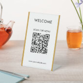 Aangepaste QR-codetekst Moderne zakelijke voetafdr Reclamebord Met Voetstuk (Insitu)