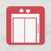 Aangepaste QR Lift Aannemer Vierkante Visitekaartje (Voorkant)