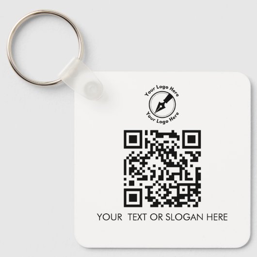 Aangepaste QR-Logo voor klantgerichte cadeaumarket Sleutelhanger (Voorkant)