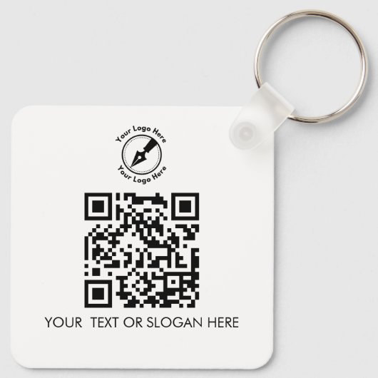 Aangepaste QR-Logo voor klantgerichte cadeaumarket Sleutelhanger (Achterkant)