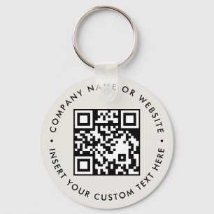 Aangepaste QR Marketing Contact Minimaal Zakelijk  Sleutelhanger