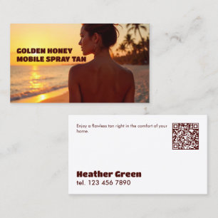 Aangepaste QR Mobiele Spray Tanning Visitekaartje