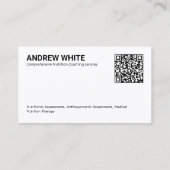 Aangepaste QR Voedingscoach Visitekaartje (Achterkant)