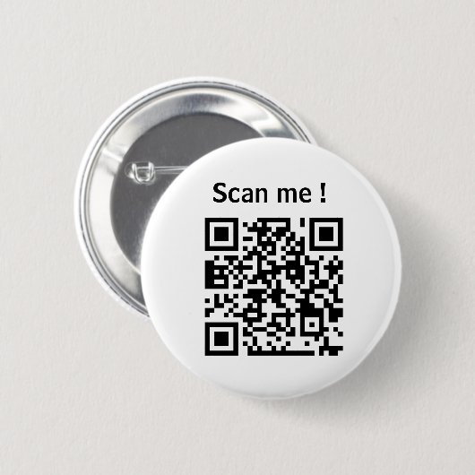 aangepaste qr-website promotie witte button (Voorkant /achterkant)